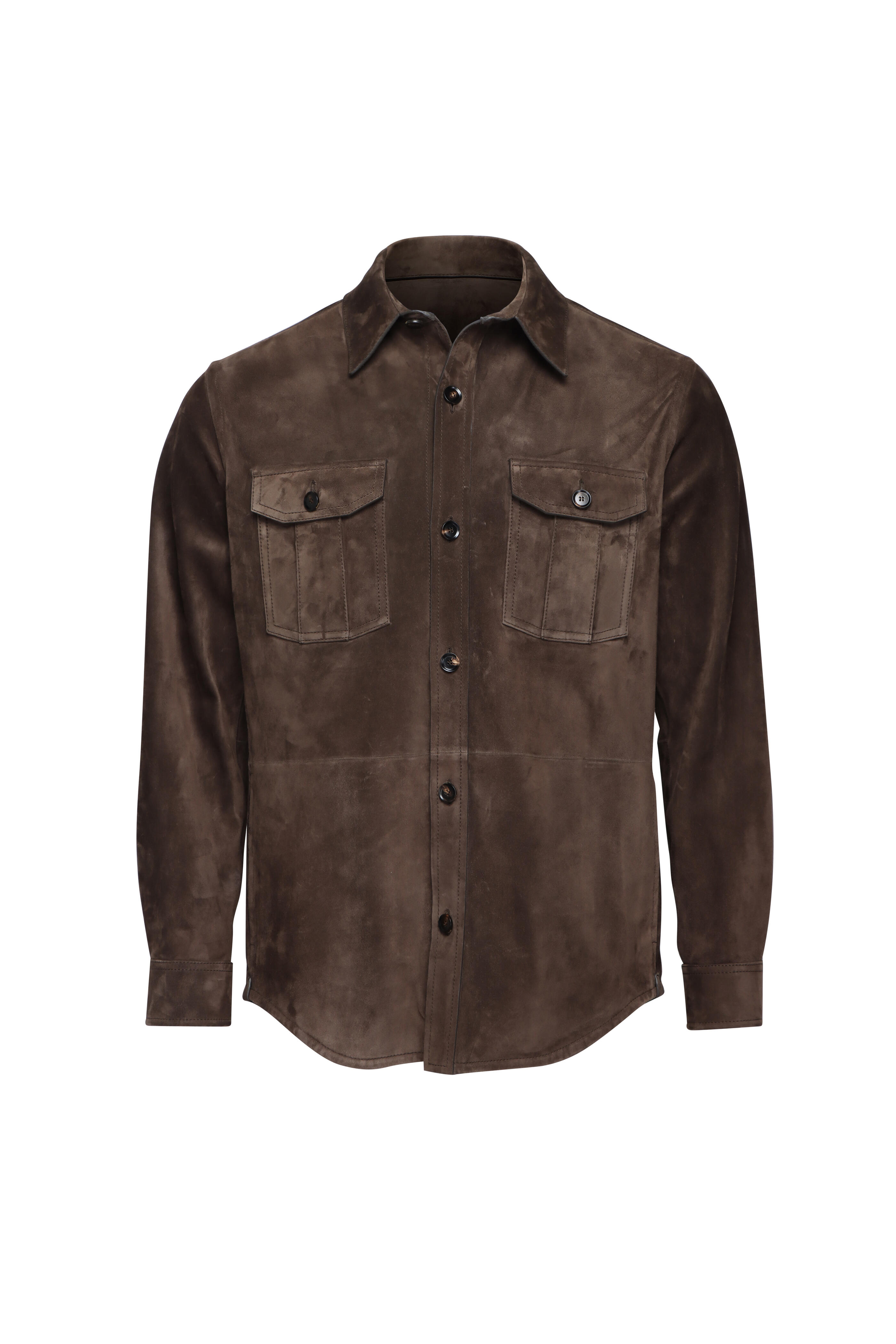 Brioni - Brown Suede Vagabond Overshirt