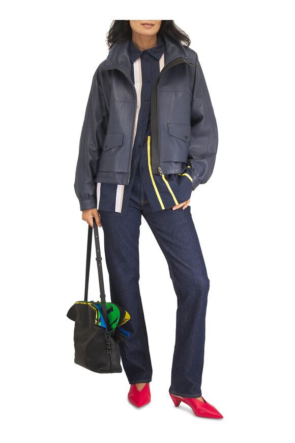 Loewe Multicolor Stripe Cotton Poplin Patchwork Shirt - view 2
