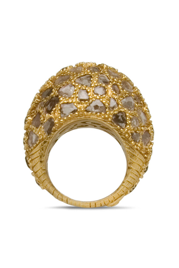 Coomi 20k Yellow Gold Dome Ring - view 4