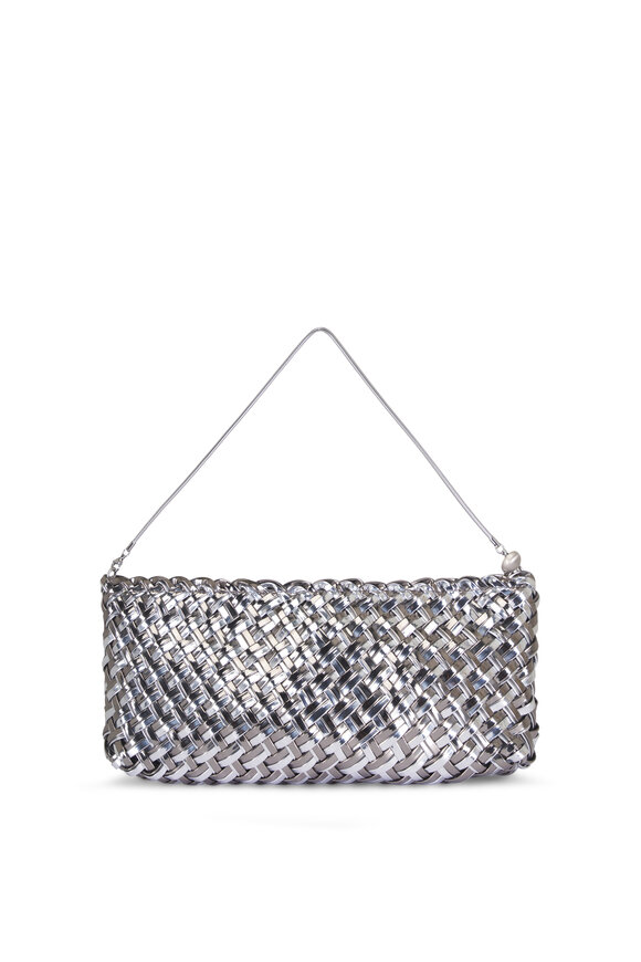 Naghedi Gala Double Weave Pewter Metallic Shoulder Bag - view 2