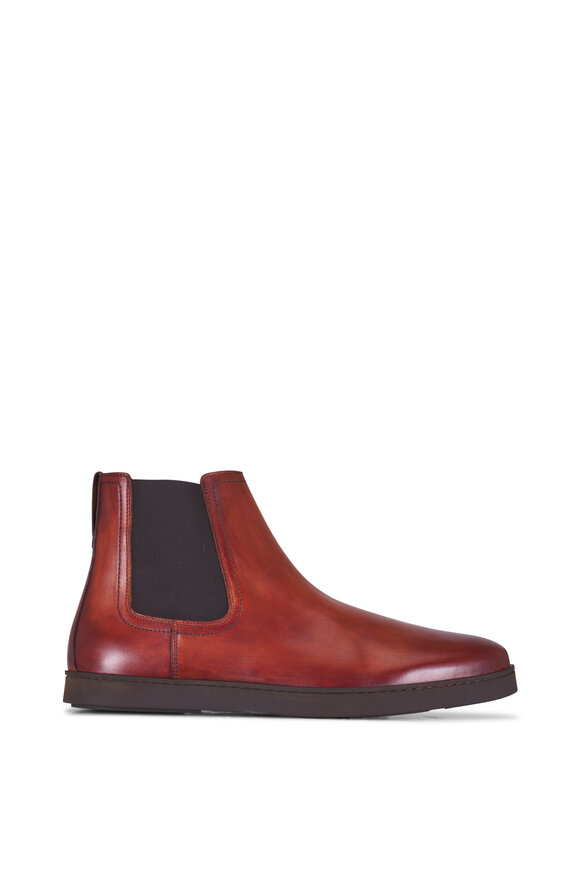 G Brown - Block Tan Leather Chelsea Boot