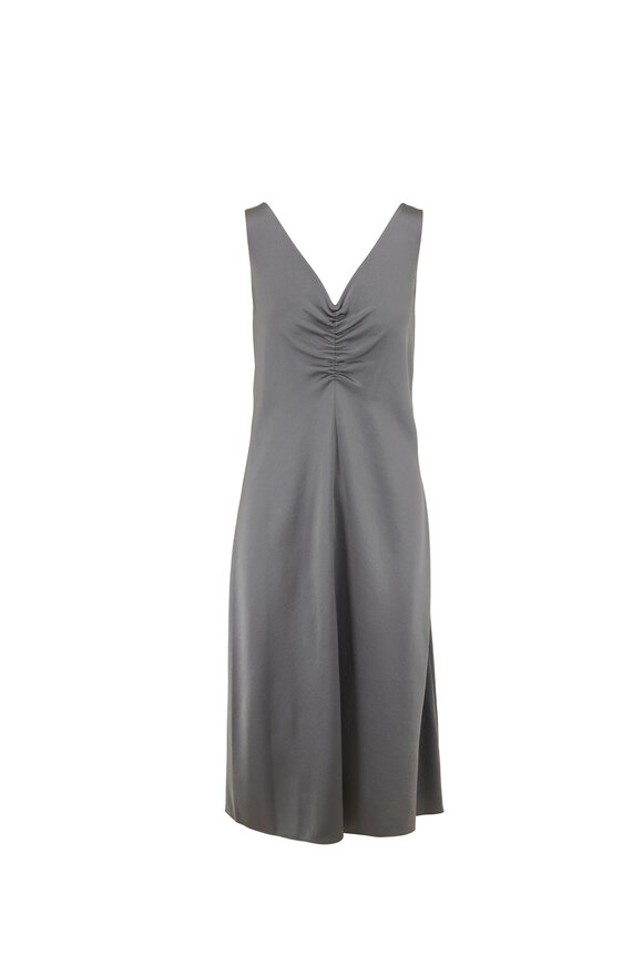 Vince - Patina Hammered Silk Sleeveless Dress