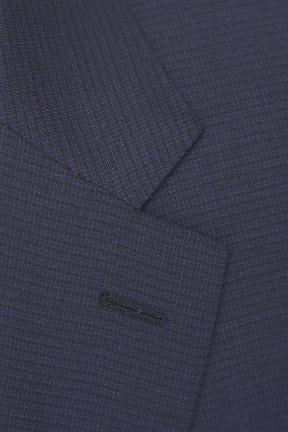 Canali Midnight Micro Check Wool Suit - view 3