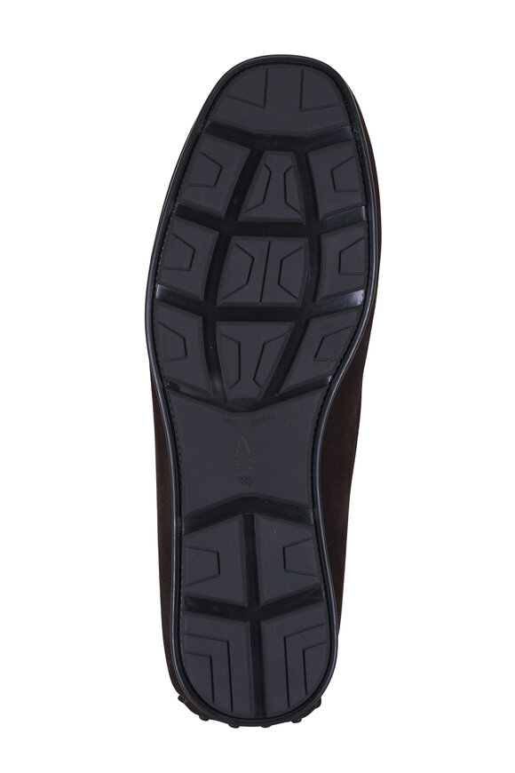 Aquatalia Enzo Dark Brown Suede Loafer - view 4