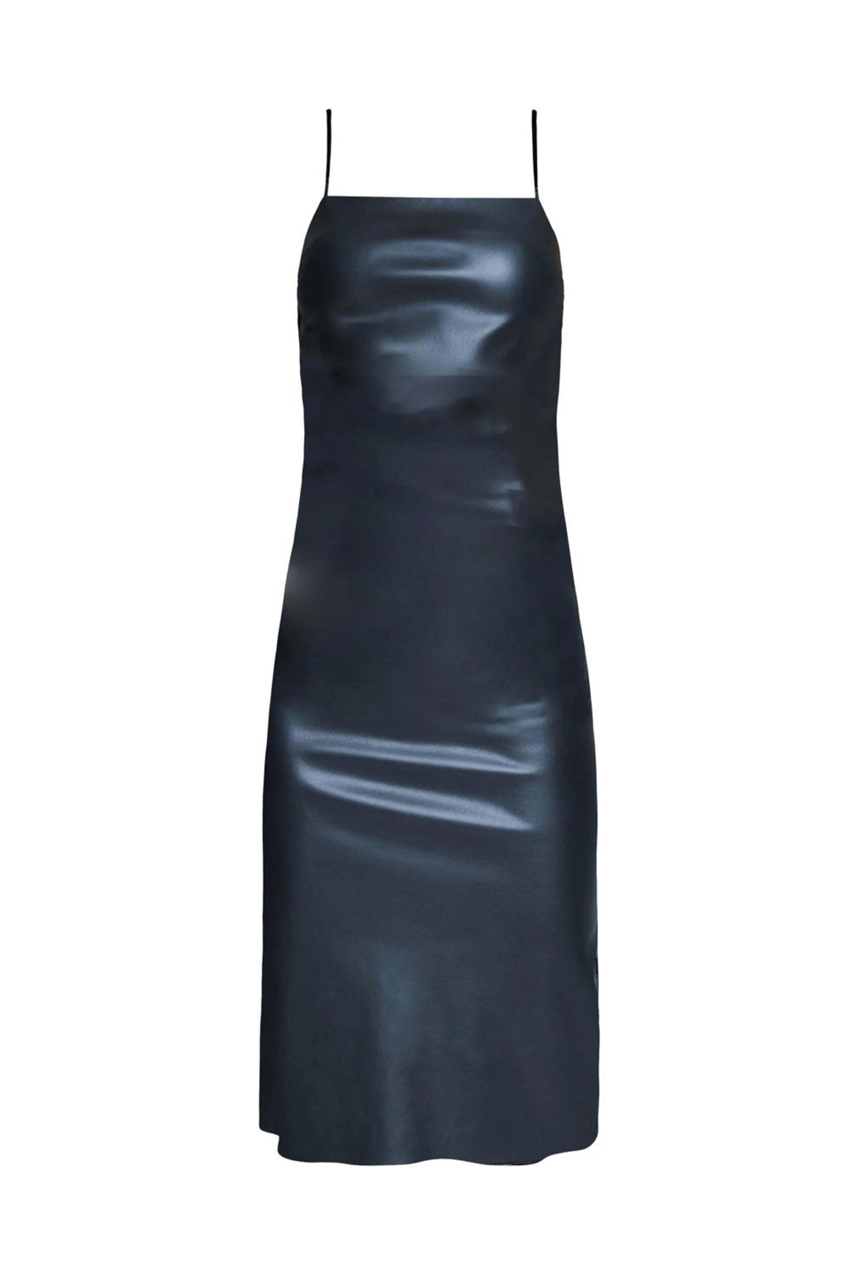 leather detail dress Meghan Faux Leather Corset A-Line Formal Dress in Brown | Size: M | Leather/Knit Fabric main image 0