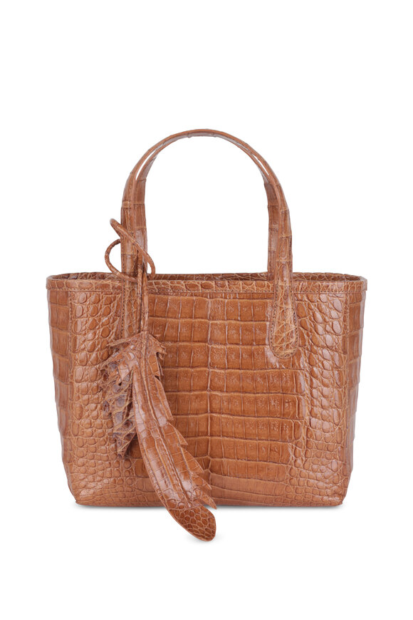 Nancy Gonzalez - Erica Mini Cognac Crocodile Mini Tote