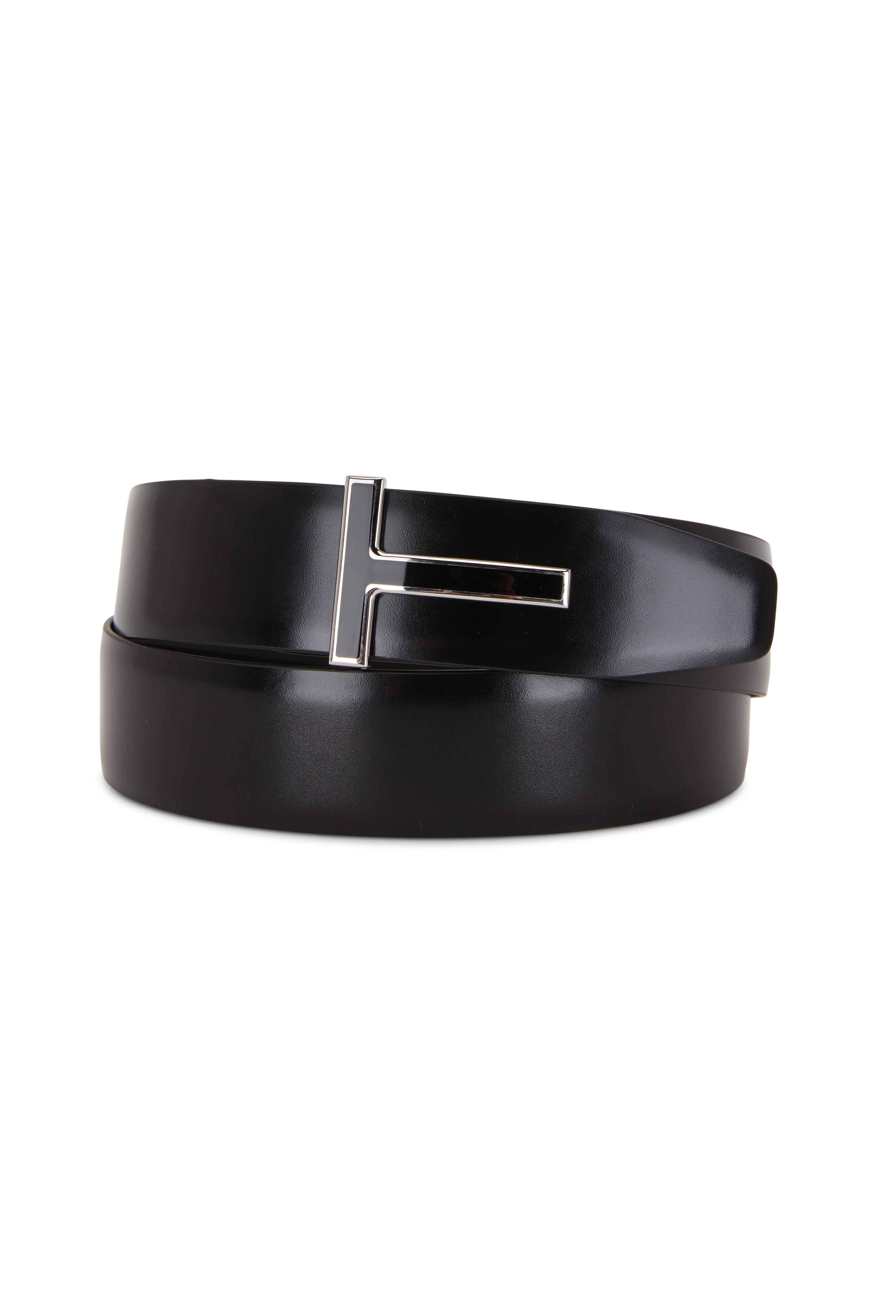 TOM FORD Hera patent-leather belt - Black