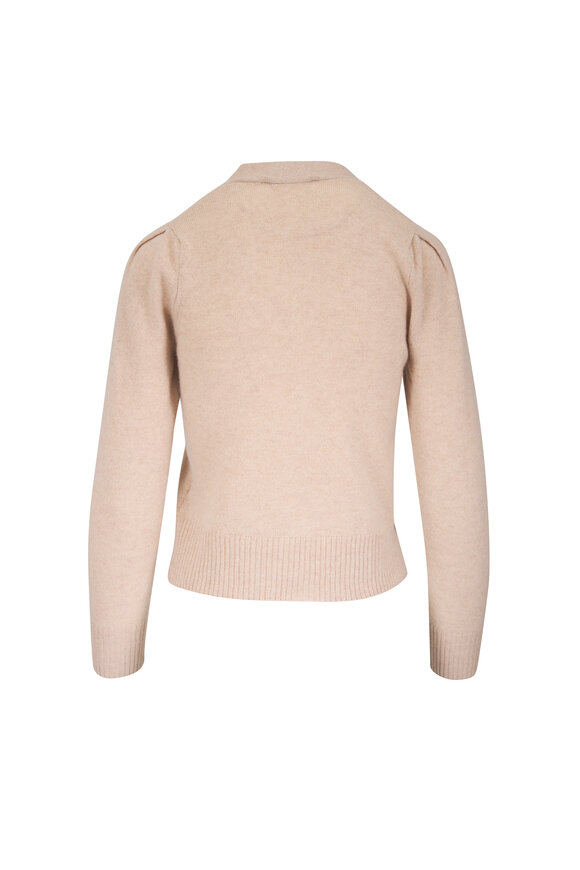 Veronica Beard Oat Cashmere V-Neck Cardigan - view 5