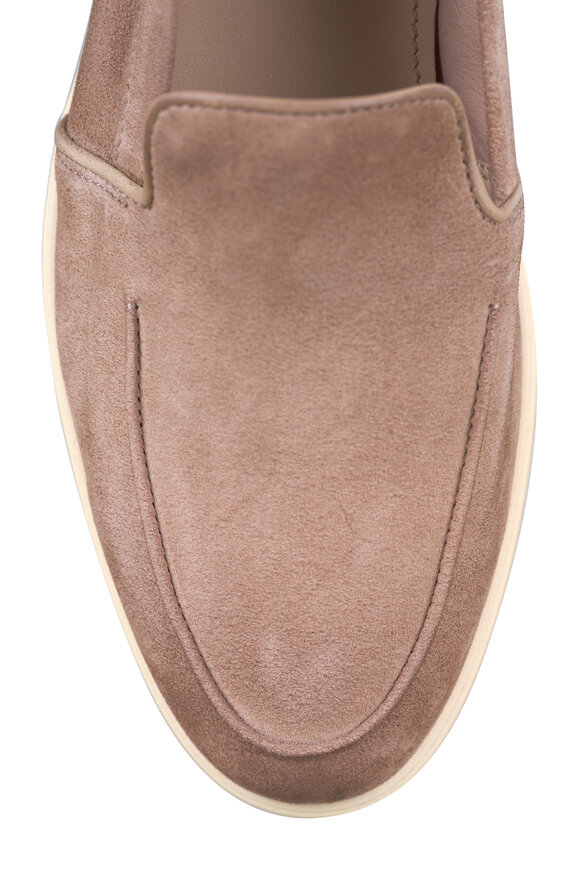 Santoni Malibu Light Tan Suede Loafer - view 5