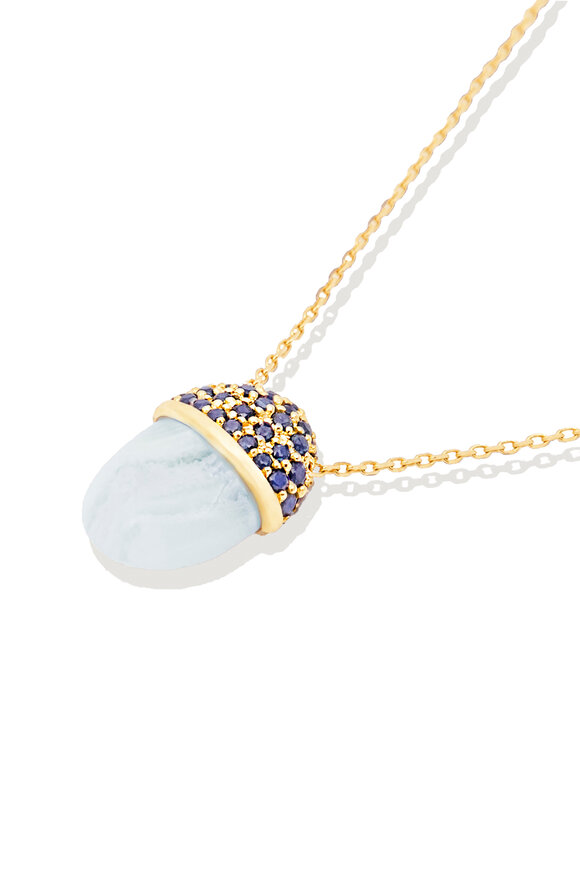 Campbell + Charlotte 14k Yellow Gold Found Cap Pendant Necklace - view 2