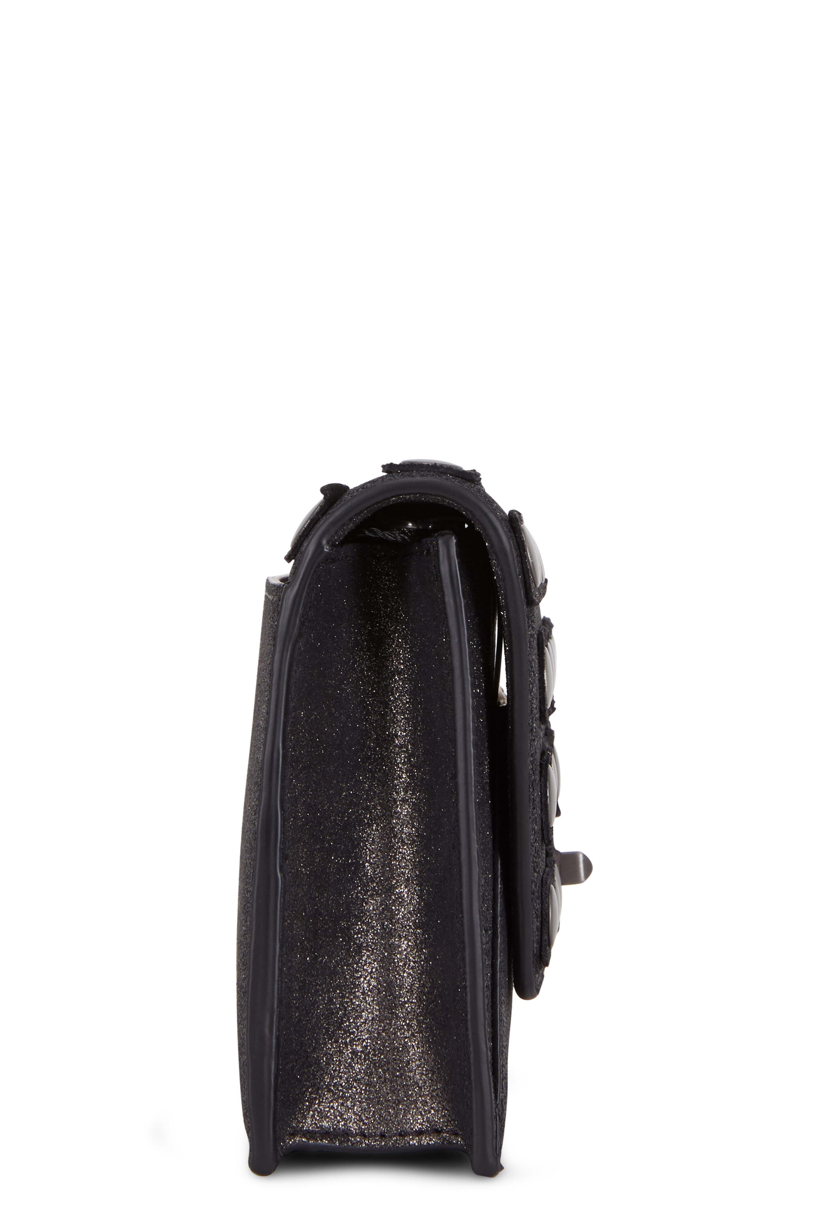 Akris Anouk Graphite Studded Mini Envelope Crossbody Bag