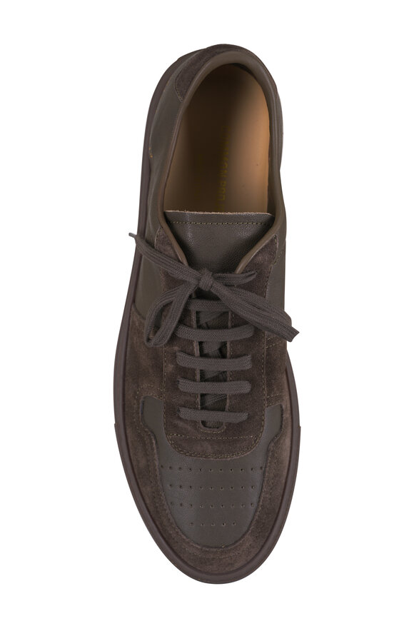 Common Projects BBall Duo Olive Leather & Suede Low Top Sneaker - view 3
