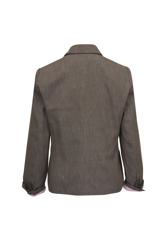 Brunello Cucinelli Olive Double Breasted Jacket - view 4