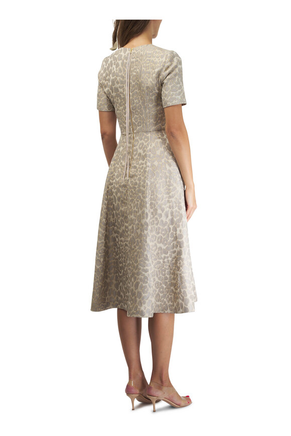 Adam Lippes - Eloise Pale Gray Multi Italian Jacquard Dress