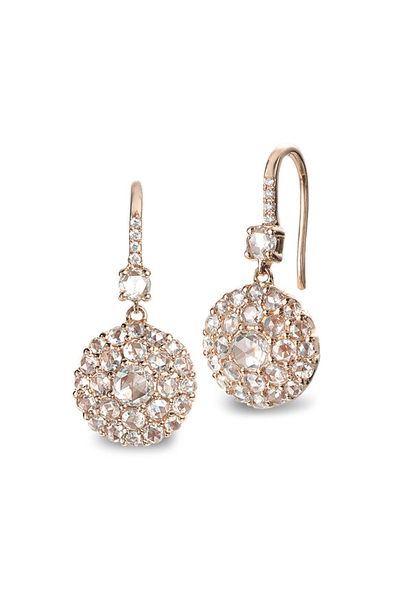 Nam Cho 18k Rose Gold Gregorian Rose Small Disk Earring - view 1