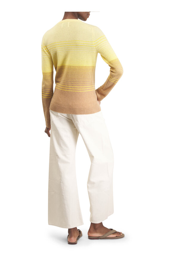 The Elder Statesman Ruth Butter Gradient Cashmere Cardigan - view 4