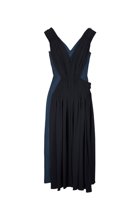 Marni Turquoise Asymmetric Drape Dress - view 1