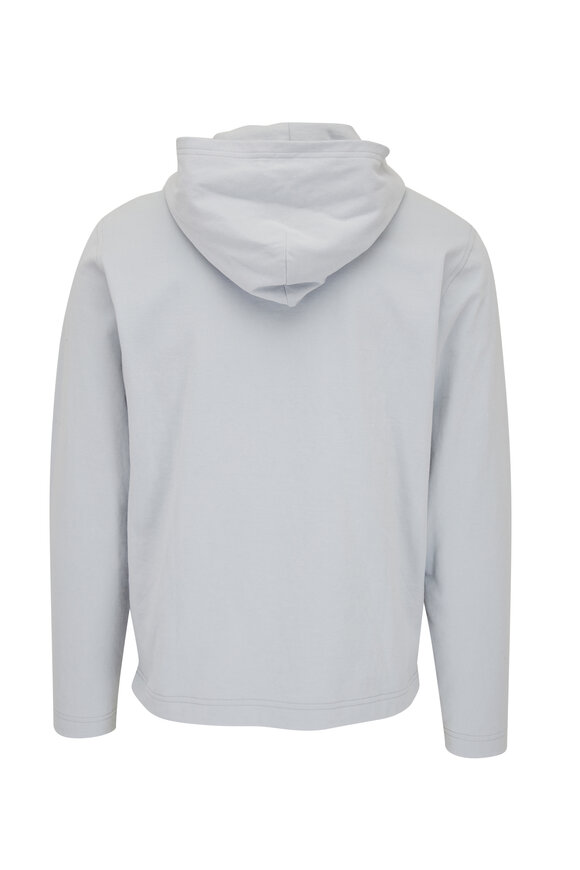 Vince - Arctic White Sueded Jersey Popover Hoodie