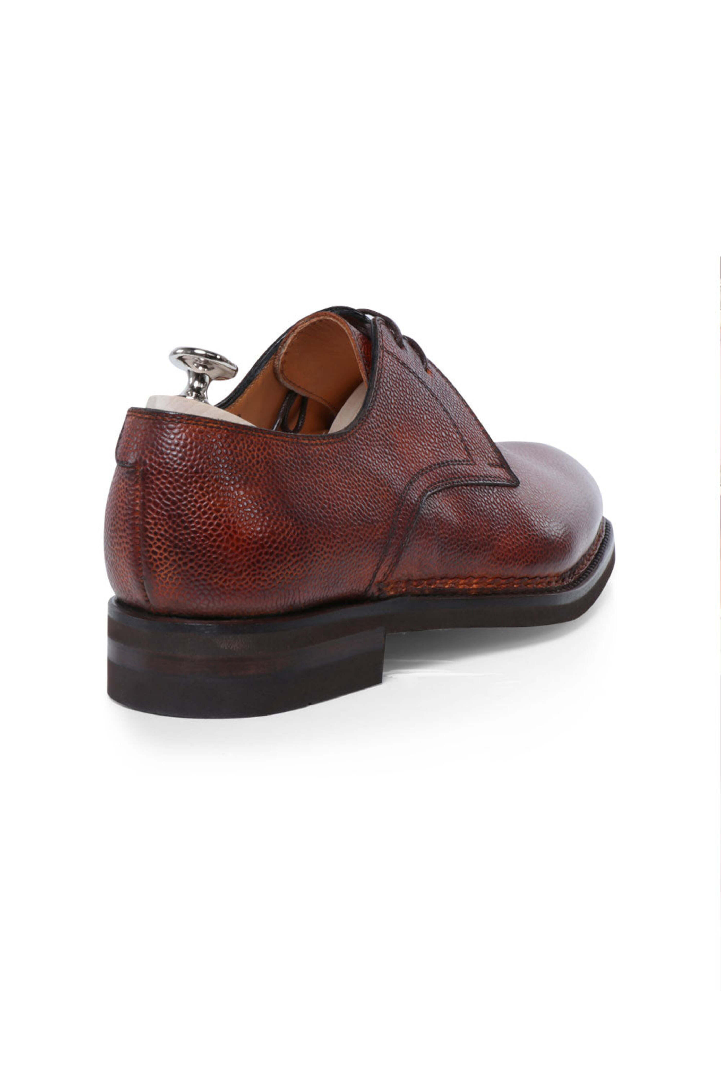 Bontoni - Carnera Pebble Grain Leather Laceup in Brown