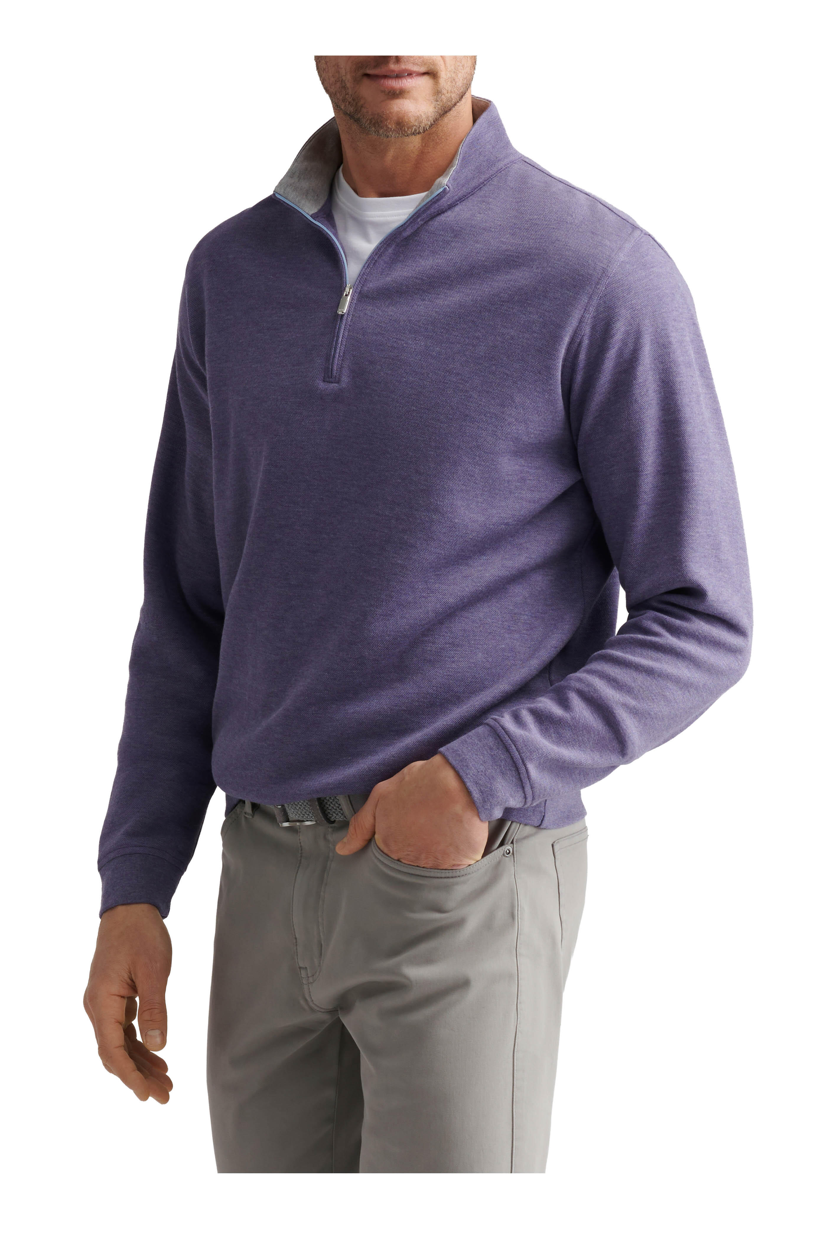 Peter Millar - Crown Comfort Purple Cotton Pullover - view 2