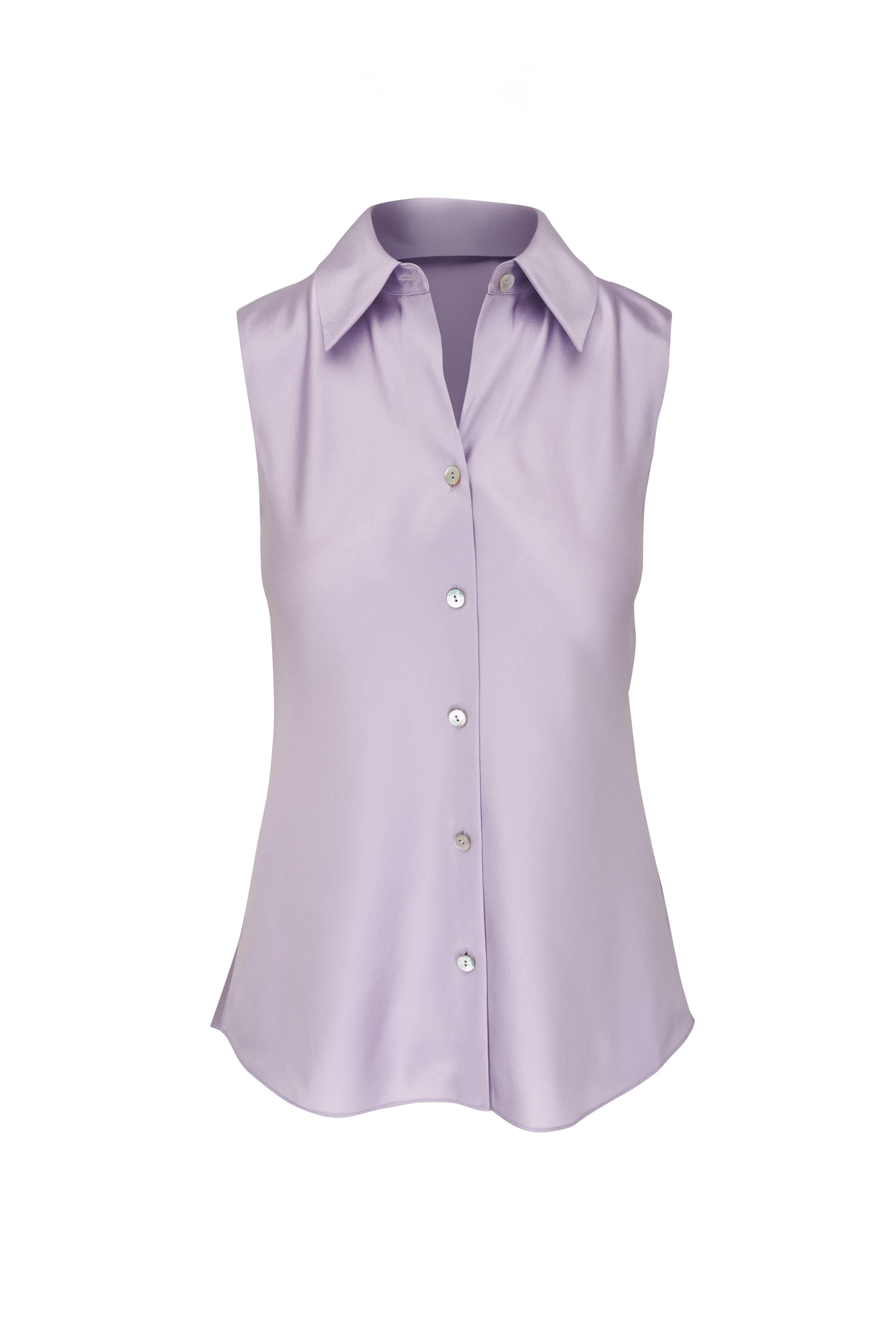 Vince - Wisteria Silk Sleeveless Bias Shirt | Mitchell Stores