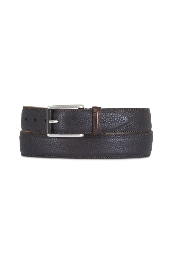 Martin Dingman Hayes Walnut Leather Belt - view 1