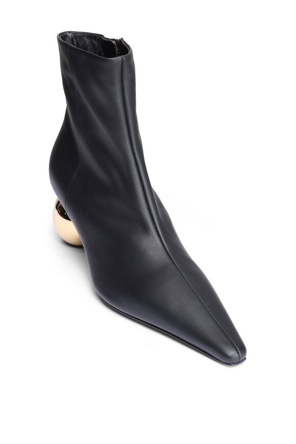 Marni Black Leather Ankle Boot