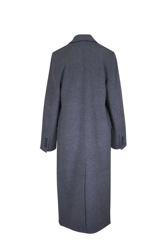 Totême - Classic Medium Gray Double Face Wool Coat