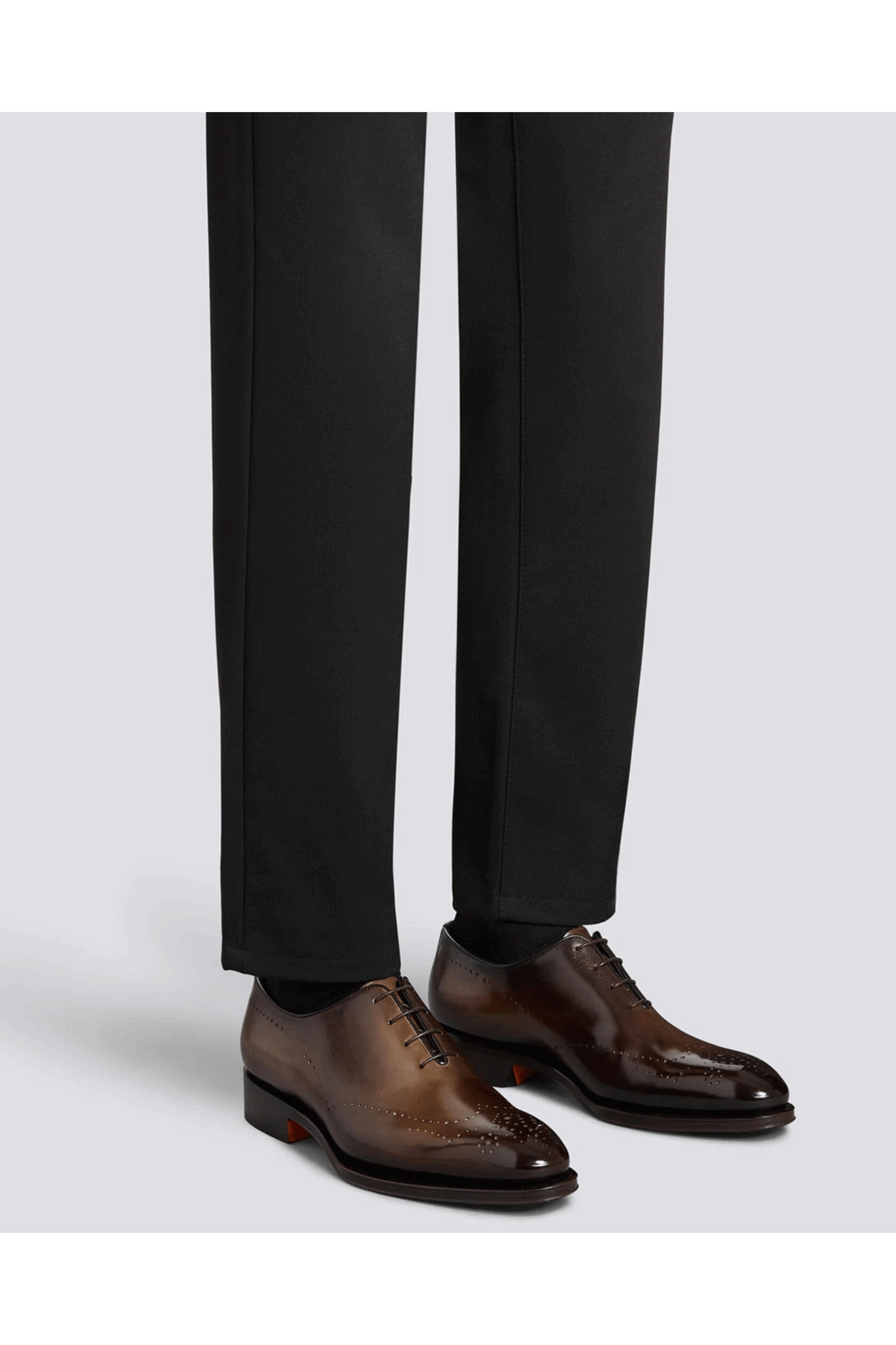 Santoni Men's Induct Burnished Leather Derby Shoes - Dress