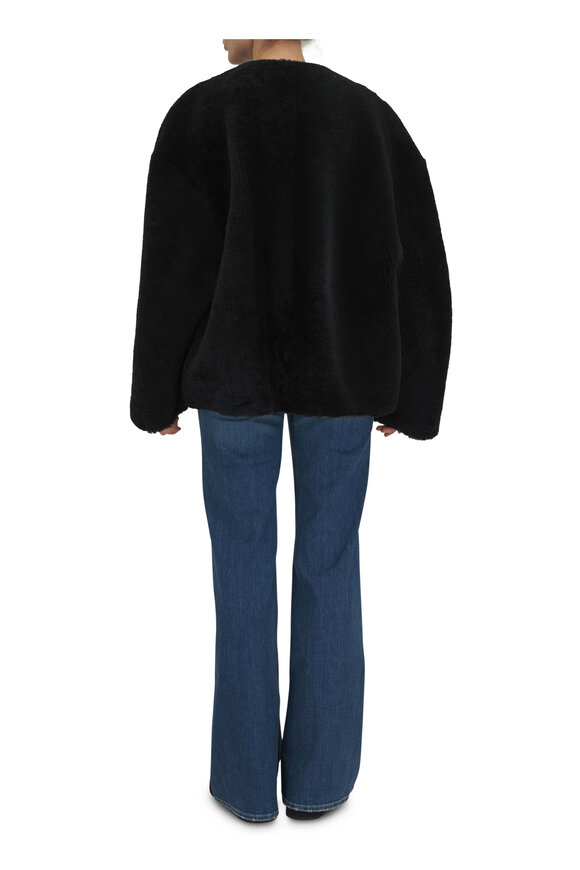 Totême - Black Teddy Shearling Clasp Jacket