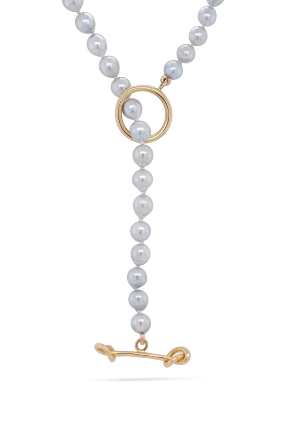 Kali Zoe 18k Yellow Gold Akoya Pearl Necklace - view 1