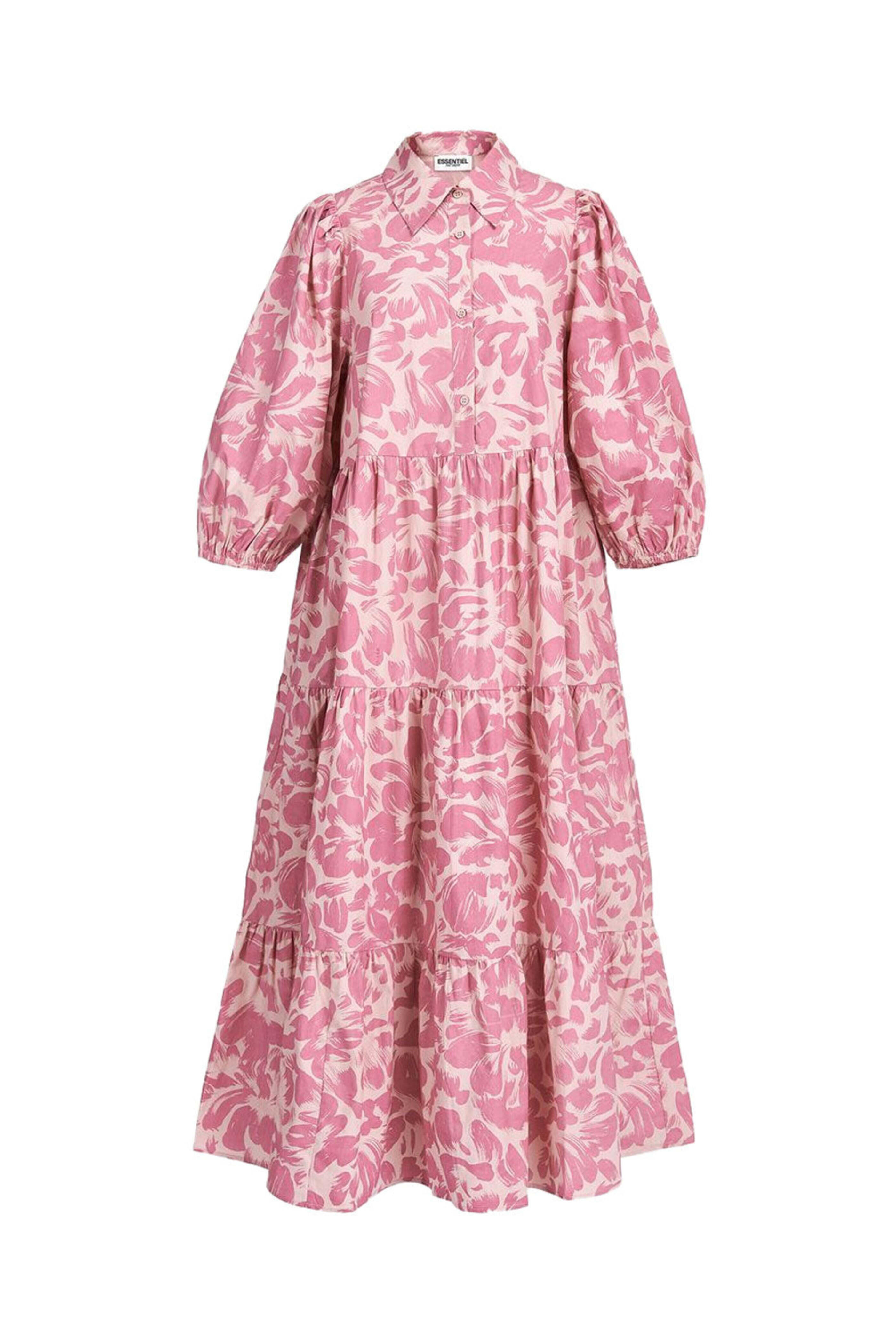 Essentiel Antwerp - Salmon Pink Boobie Tiered Maxi Dress
