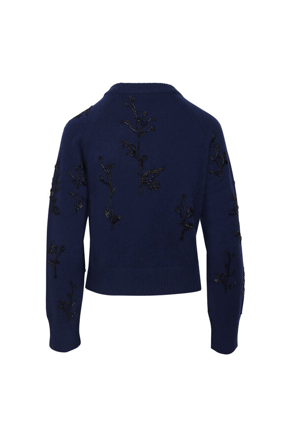 Altuzarra Paulie Navy Embellished Sweater - view 2