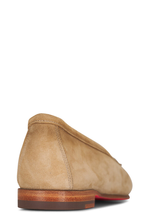 Santoni - Carla Beige Suede Loafer 