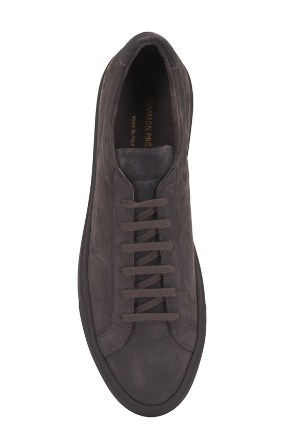 Common Projects Achilles Nubuck Charcoal Suede Low Top Sneaker - view 4
