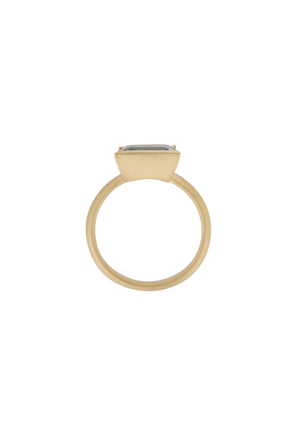 Irene Neuwirth 18k Yellow Gold Aquamarine Ring - view 2