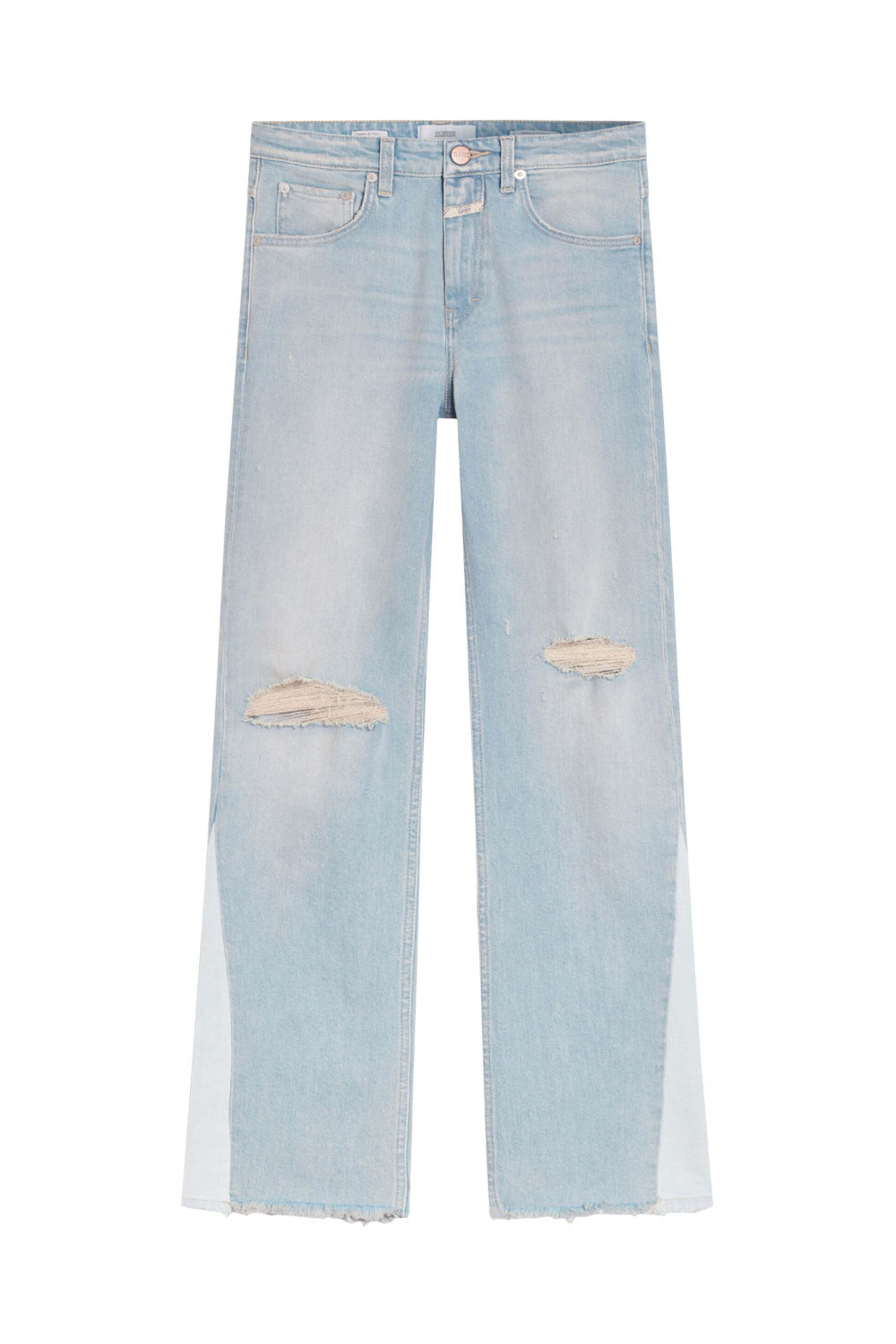 Closed - Baylin High Rise Flare Jean in Light Blue Spliced