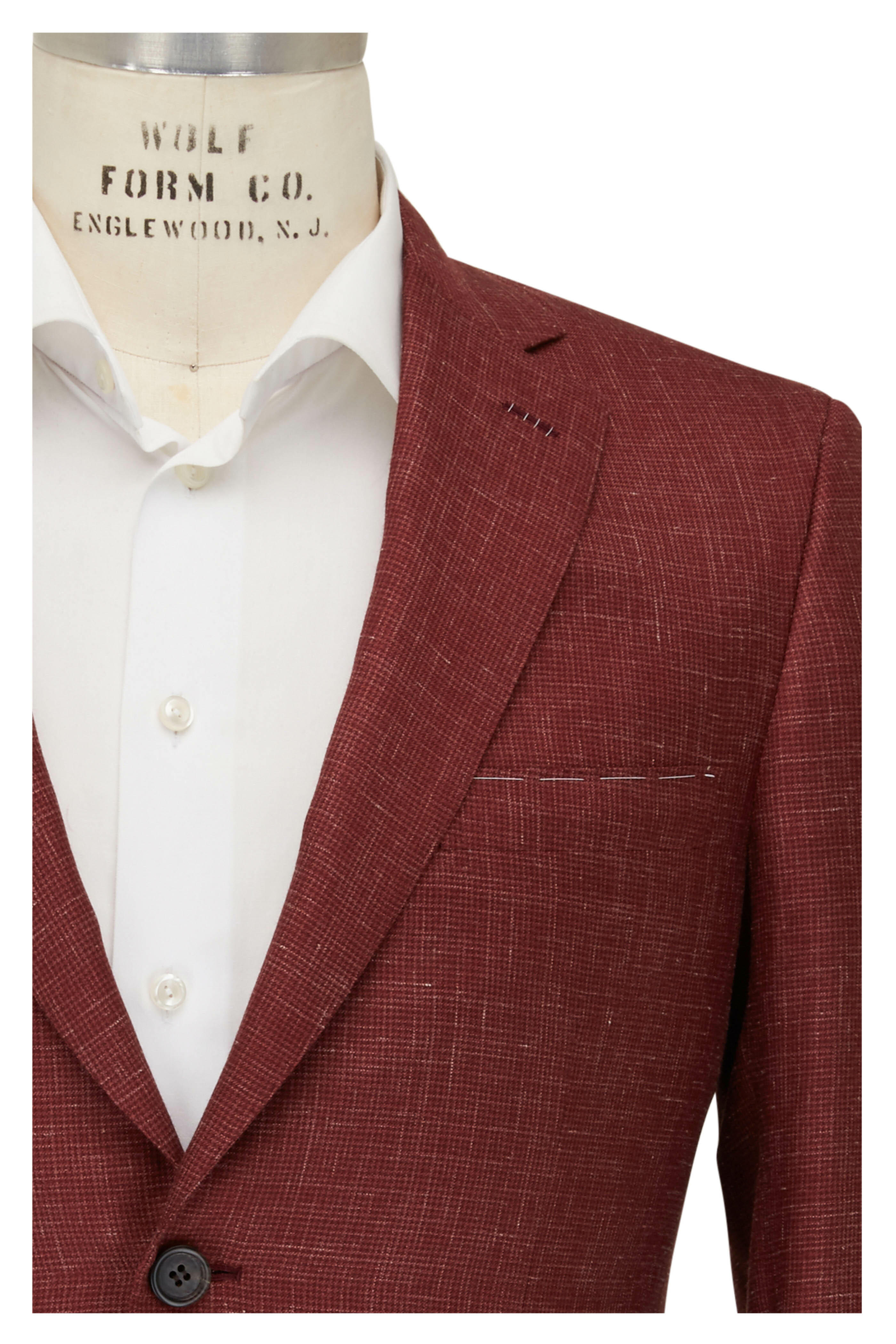 Brioni - Brick Red Cashmere, Silk & Linen Sportcoat