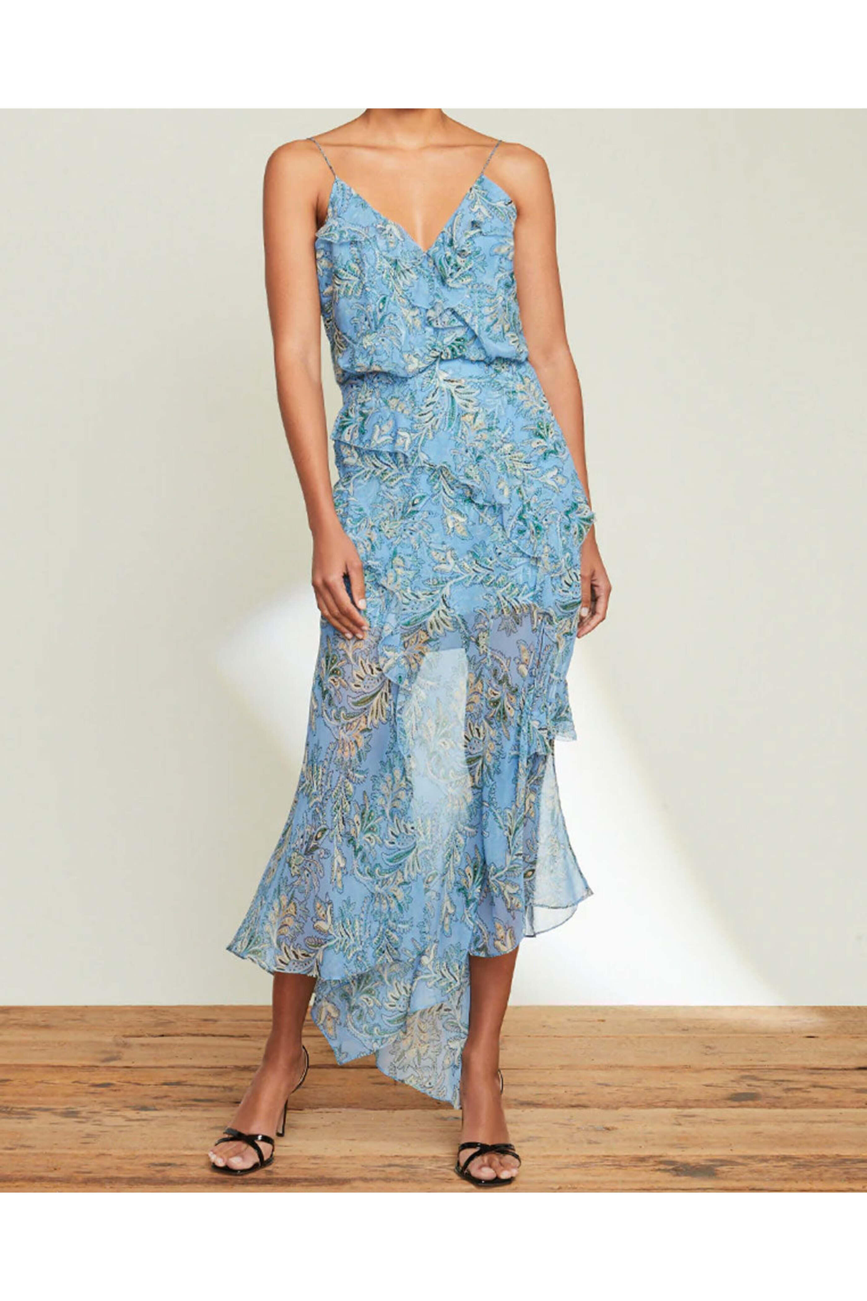 Veronica Beard - Aero Blue Paisley Avenel Midi Dress