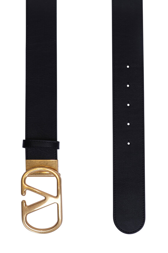 Valentino Garavani VLogo Black & Tan Reversible Belt - view 2