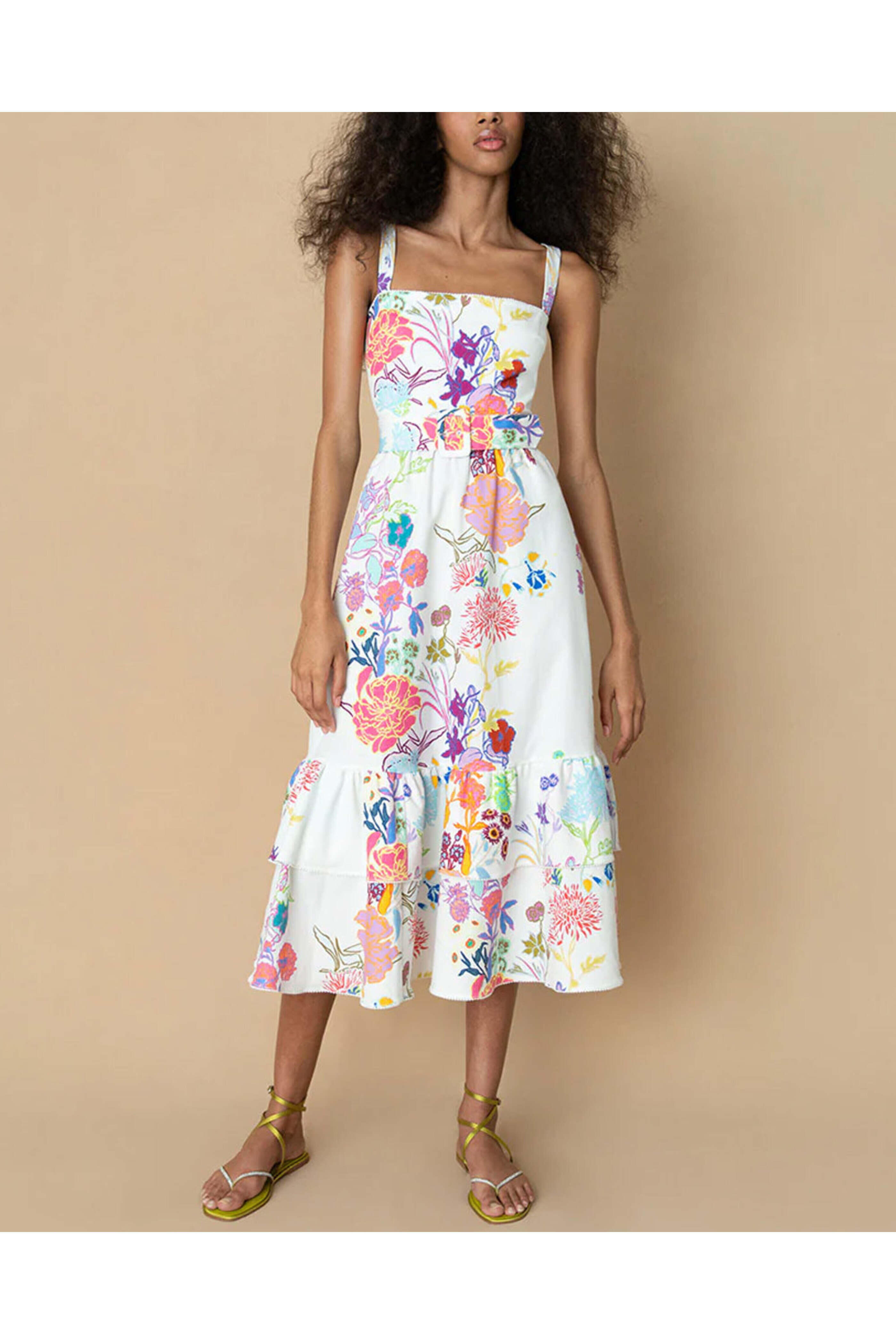 Borgo De Nor - White Jardin Cotton Pique Dani Dress