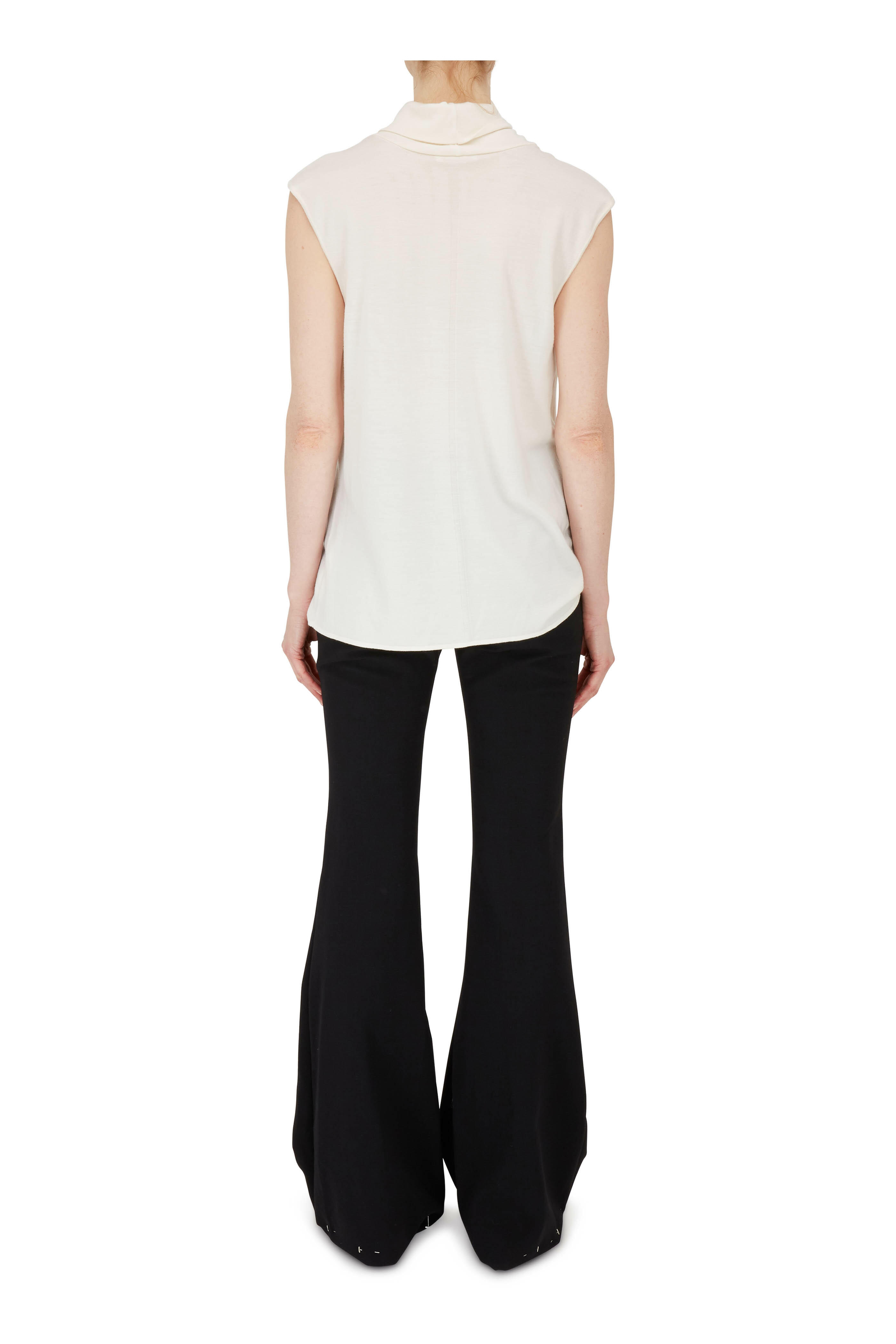 THE ROW Bija ribbed cashmere flared pants