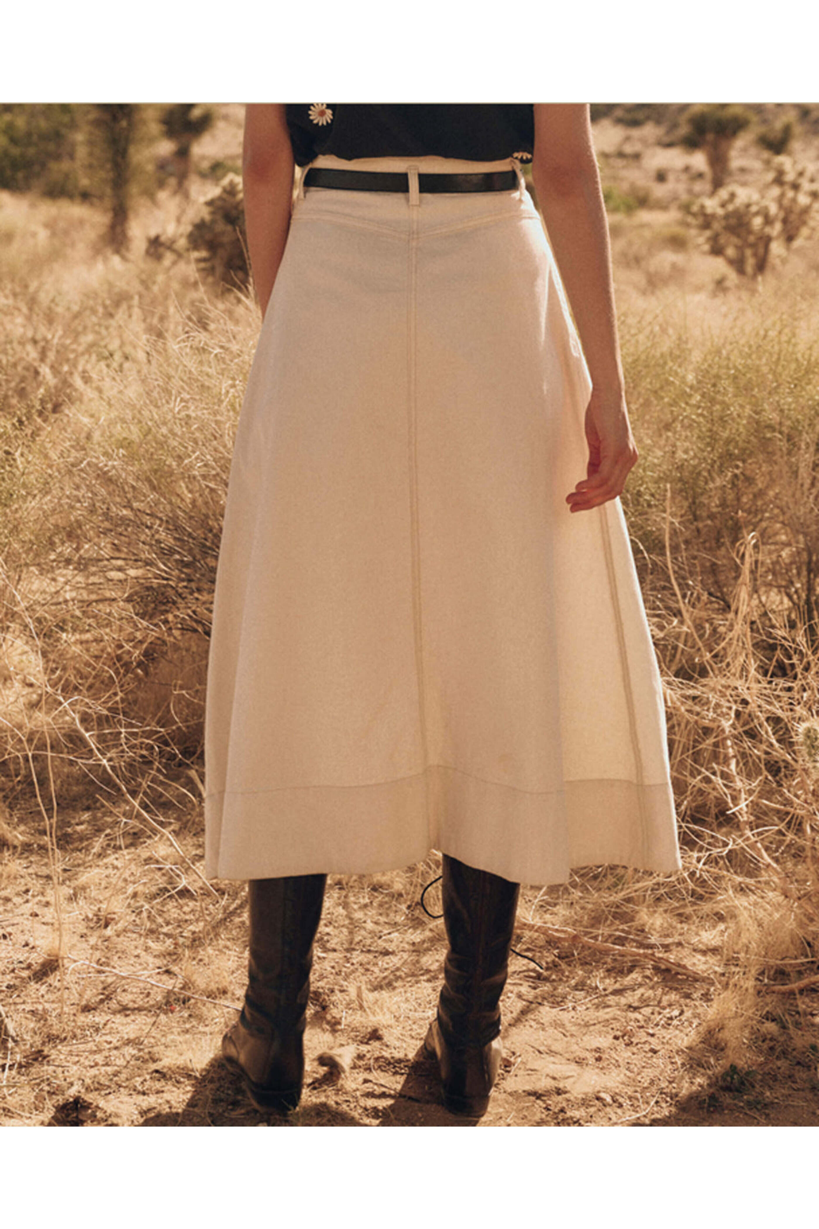 The Great - Natural Hemp Field Skirt