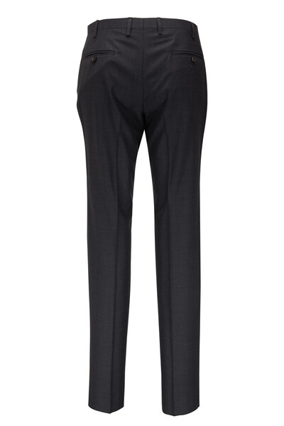 Kiton - Solid Charcoal Gray Wool Suit | Mitchell Stores