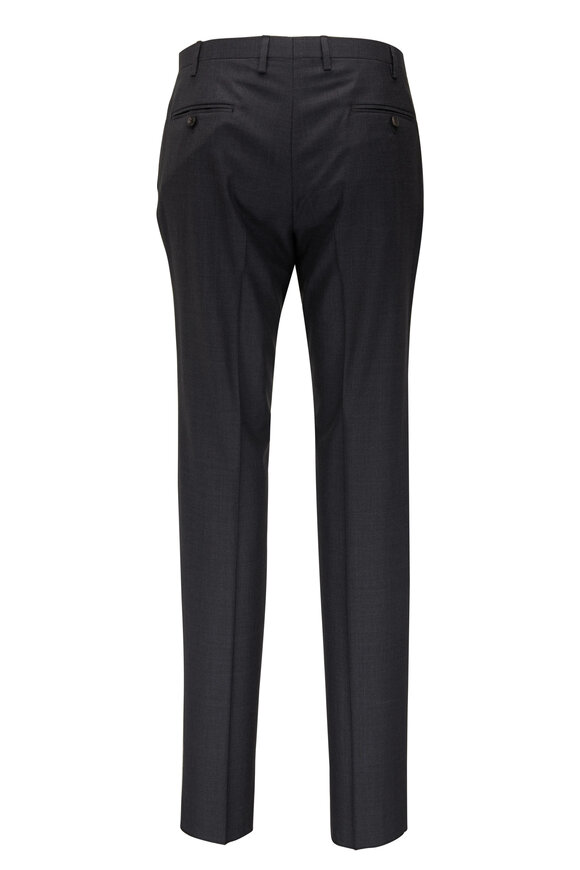 Kiton - Solid Charcoal Gray Wool Suit