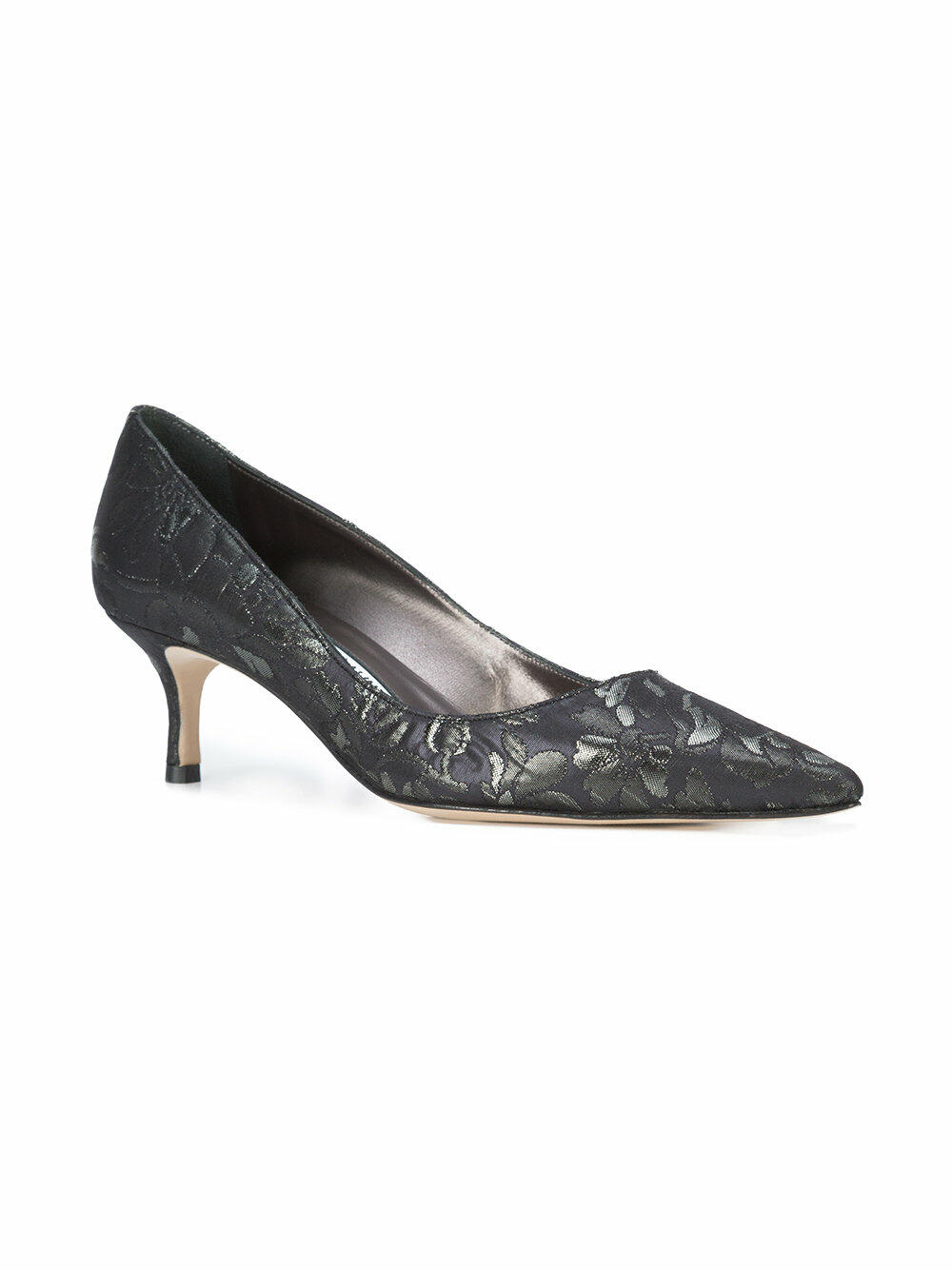 Manolo Blahnik - Navy Blue & Anthracite Brocade Pump, 50mm