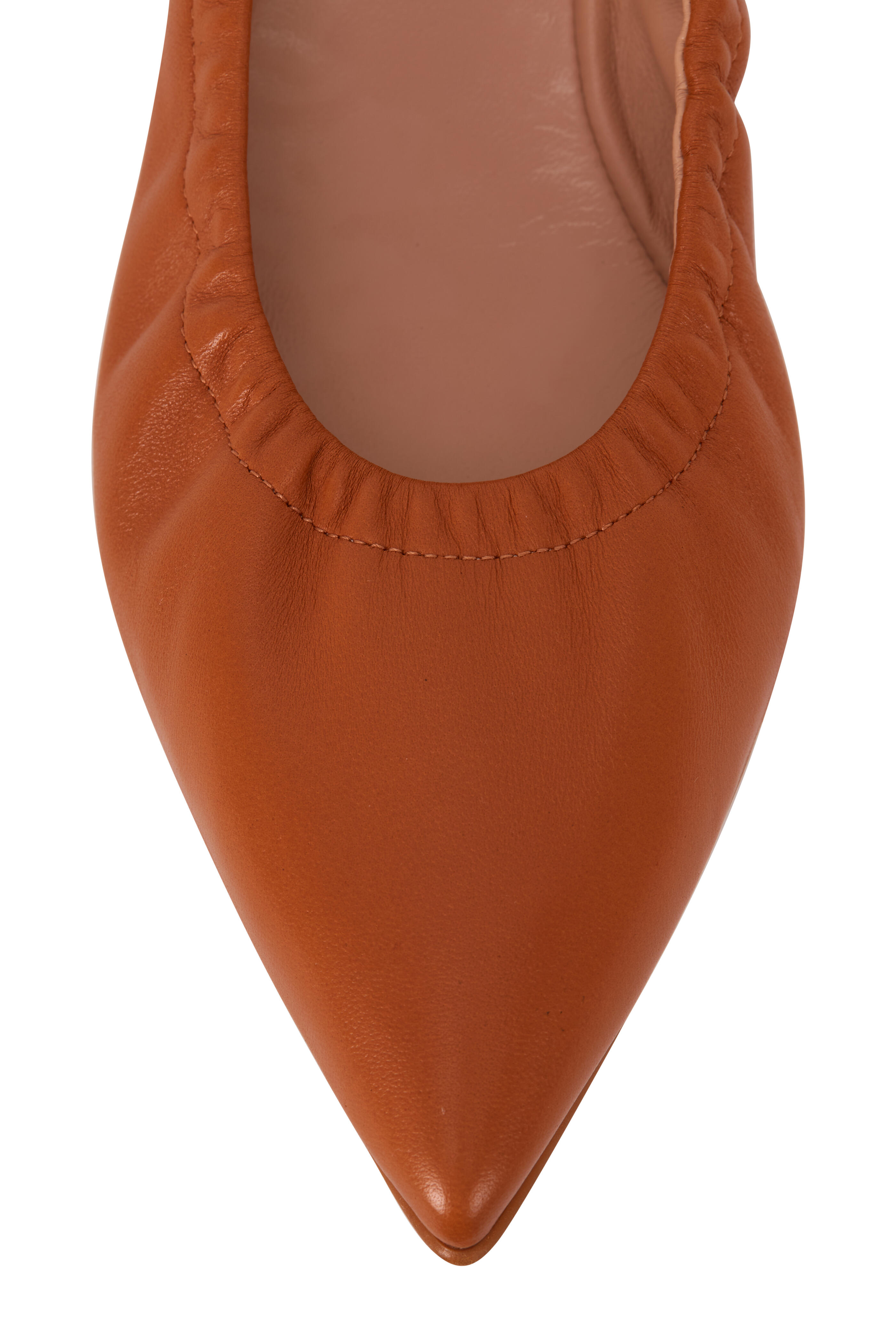 Gianvito Rossi - Alina Sienna Nappa Leather Pointed Ballet Flat