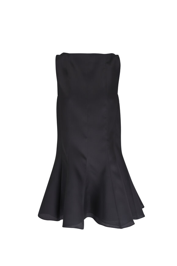 Khaite Mags Black Silk Mini Dress