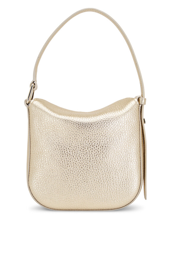 Akris - Mini Ana Gold Antique Metallic Leather Hobo Bag