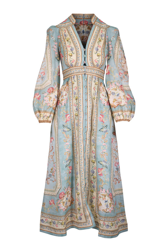 Zimmermann Roselight Plunge Midi Dress - view 1